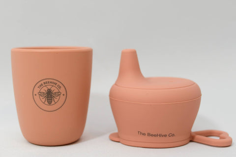 Open cup with Sippy lid | Dusty Rose